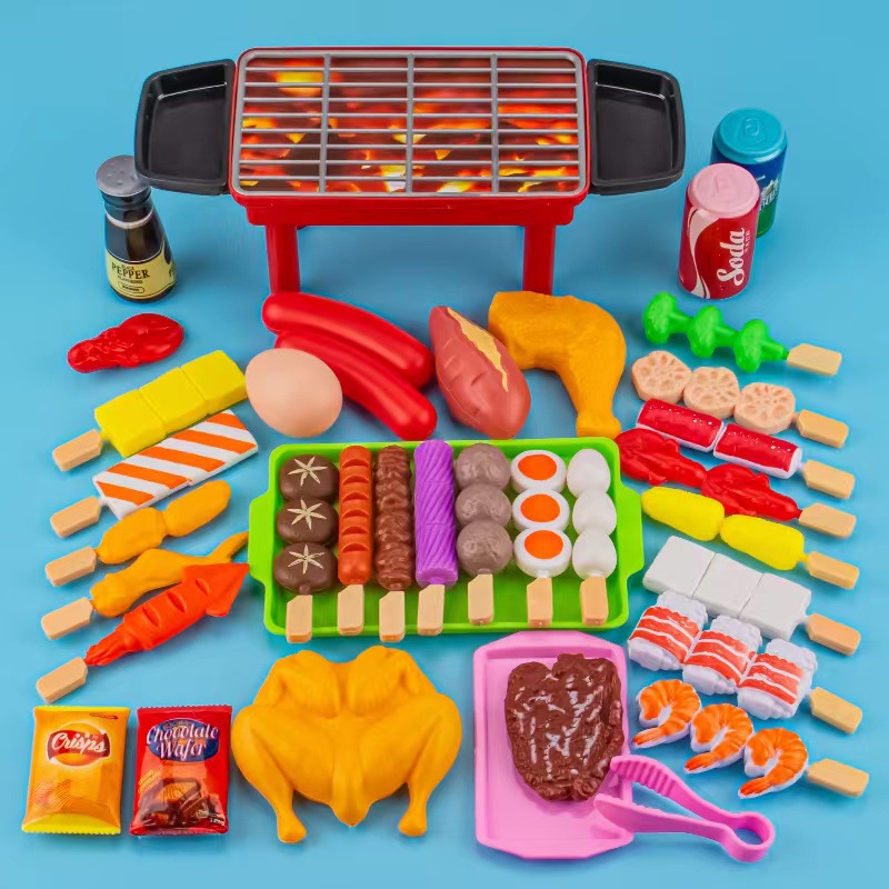 Kitchen Appliances Kids - Simulatie-barbecuespeelgoedset voor kinderen BBQ-koken Fantasiespel Keukenspeelgoed