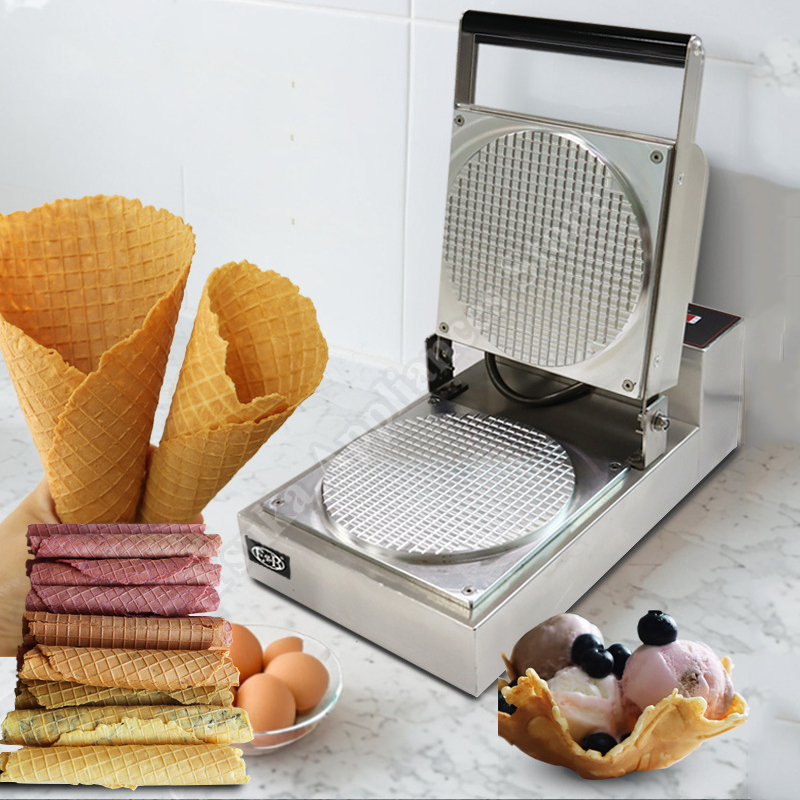 Ice Cream Maker Electric - Elektrische kleine machine voor knapperige rollen,